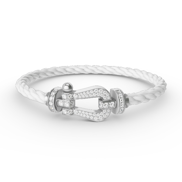 [TRENDS]FORCE LARGE HORSESHOE FULL DIAMOND BRACELET SILVER