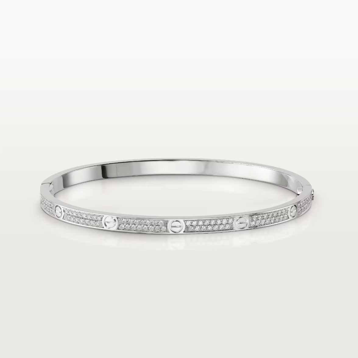 [TENDENCIAS] PULSERA LOVE DE PLATA CON PAVÉ DE DIAMANTES DE 3,65 MM