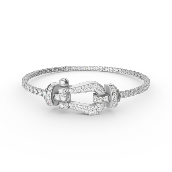 [TRENDS]FORCE  LARGE HORSESHOE FULL DIAMOND TENNIS BRACELET