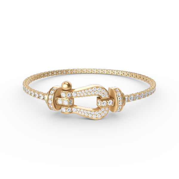 [TRENDS]FORCE  LARGE HORSESHOE FULL DIAMOND TENNIS BRACELET